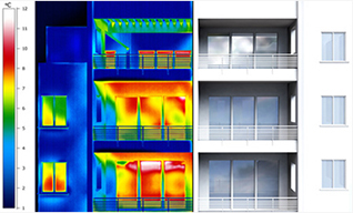 infrared camera heat loss building graphic warm cool colours barrier sciences group ontario