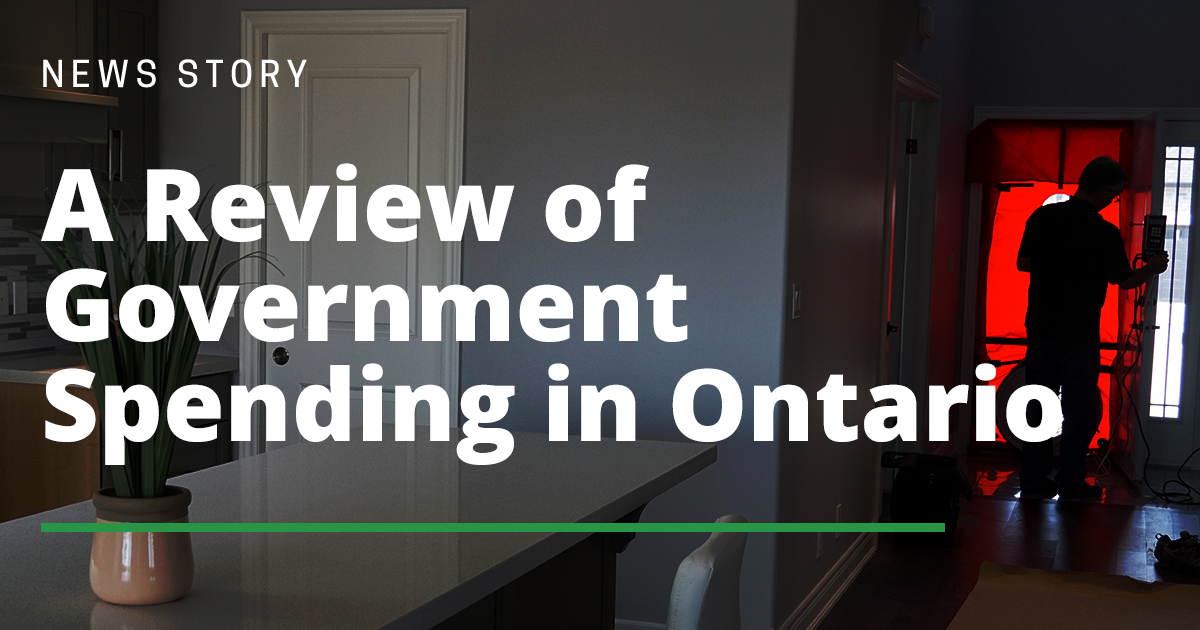 A Review of Government Spending in Ontario