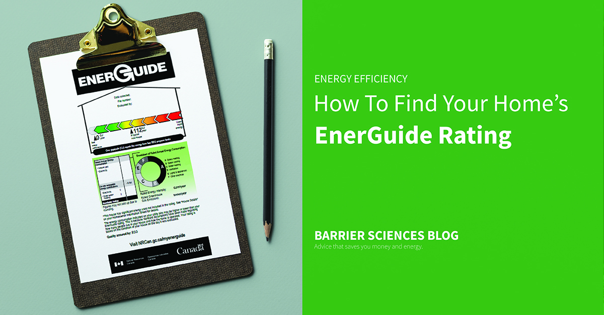 EnerGuide label and rating